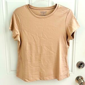 adrienne vittadini ponte tshirt tan size medium